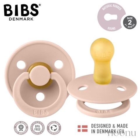 BIBS COLOUR BLUSH M Smoczek Uspokajający kauczuk Hevea