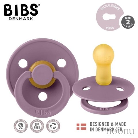 BIBS COLOUR MAUVE M Smoczek Uspokajający kauczuk Hevea