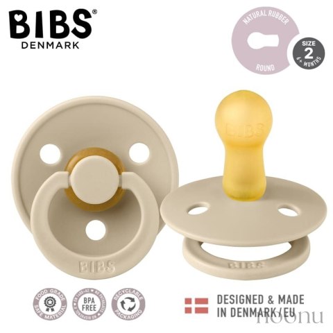 BIBS COLOUR VANILLA M Smoczek Uspokajający kauczuk Hevea