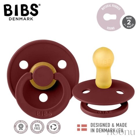 BIBS COLOUR WINE M Smoczek Uspokajający kauczuk Hevea