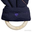 Hi Little One - Przytulanka dou dou z gryzakiem SLEEPY BUNNY z organicznej BIO bawełny Navy