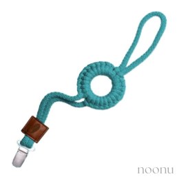 Hi Little One - sznurkowa zawieszka z kółkiem do smoczka Pacifier holder with RING Dark Teal