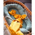 Hi Little One kokon gniazdko dla Noworodka z organicznego oddychającego BIO muślinu Jeans