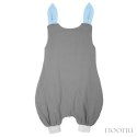 Hi Little One śpiworek do spania z nogawkami dla Niemowlaka TOG 1,0 BIO muślin SLEEPY BUNNY Gray/Baby Blue roz S