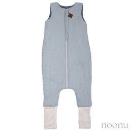 Hi Little One śpiworek dwustronny z nogawkami TOG 1,5 BIO muślin SLIM BAG BABY BLUE/JEANS roz M