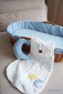 Hi Little One śpiworek do spania dla Noworodka TOG 1,0 BIO muślin DAY & NIGHT Baby Blue S