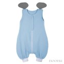 Hi Little One śpiworek do spania z nogawkami dla Niemowlaka TOG 1,0 BIO muślin ELEPHANT Baby Blue/Gray roz M