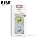 BIBS COLOUR 2-PACK BABY BLUE & PISTACHIO S Smoczek Uspokajający kauczuk Hevea