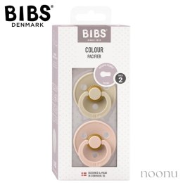 BIBS COLOUR 2-PACK BLUSH & VANILLA M Smoczek Uspokajający kauczuk Hevea