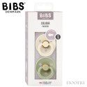 BIBS COLOUR 2-PACK SAGE & IVORY S Smoczek Uspokajający kauczuk Hevea