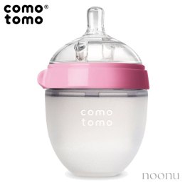 COMOTOMO - 2 antykolkowe butelki silikonowe MOM'S BREAST 150 ml Pink NEWBORN