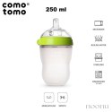 COMOTOMO - 2 antykolkowe butelki silikonowe MOM'S BREAST 250 ml Green BABY 2 pack