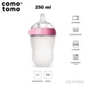 COMOTOMO - 2 antykolkowe butelki silikonowe MOM'S BREAST 250 ml Pink BABY