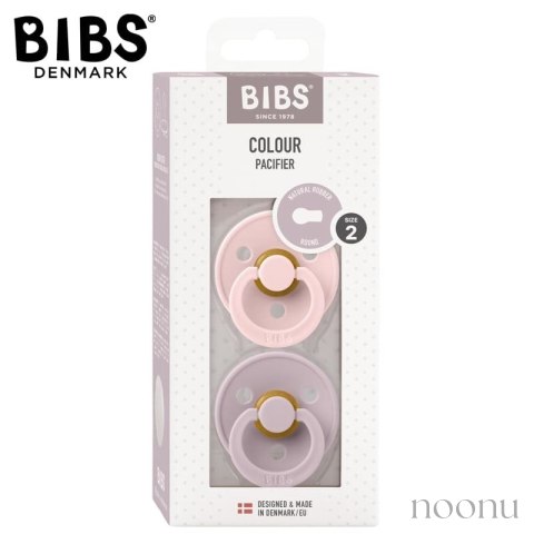 BIBS COLOUR 2-PACK BLOSSOM & DUSKY LILAC M Smoczek Uspokajający kauczuk Hevea