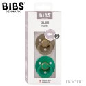 BIBS COLOUR 2-PACK DARK OAK & EVERGREEN M Smoczek Uspokajający kauczuk Hevea