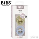 BIBS COLOUR 2-PACK KHAKI & DUSTY BLUE M Smoczek Uspokajający kauczuk Hevea