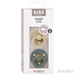 BIBS COLOUR 2-PACK VANILLA & PINE M Smoczek Uspokajający kauczuk Hevea