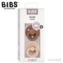 BIBS COLOUR 2-PACK WOODCHUCK & BLUSH M Smoczek Uspokajający kauczuk Hevea