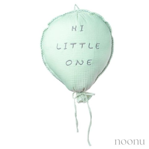 Hi Little One poduszka dekoracyjna do pokoiku BIO muślin BALOON Mint