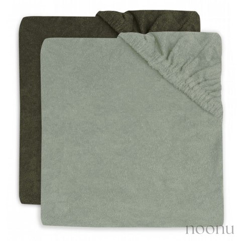 Jollein 2 pokrowce na przewijak materac 50 x 70 cm FROTTE Ash Green/Leaf Green