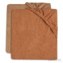 Jollein 2 pokrowce na przewijak materac 50x70 cm FROTTE Caramel/Biscuit