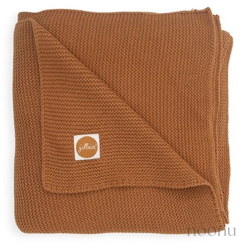 Jollein kocyk do wózka fotelika i kołyski tkany 100x75 cm BASIC KNIT Caramel