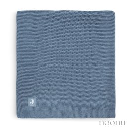 Jollein kocyk do wózka fotelika i kołyski tkany 100x75 cm BASIC KNIT Jeans Blue