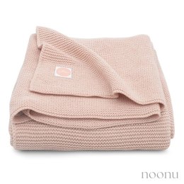 Jollein kocyk do wózka fotelika i kołyski tkany 100x75 cm BASIC KNIT Pale Pink