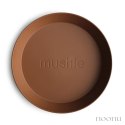 Mushie - 2 talerzyki Round Caramel