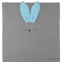 Hi Little One poszewka na pościel dla niemowląt z oddychającej organicznej BIO bawełny SLEEPY BUNNY Grey/Baby Blue