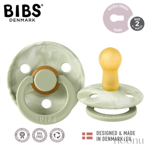 BIBS COLOUR TIE DYE 2-PACK SAGE IVORY & SAGE IVORY M Smoczek Uspokajający kauczuk Hevea