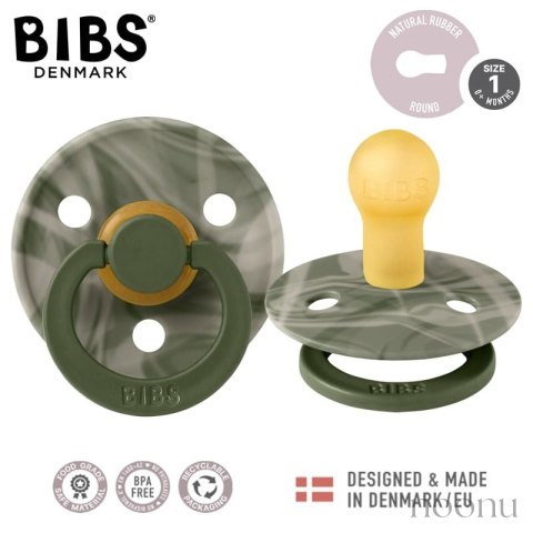 BIBS COLOUR TIE DYE CAMO GREEN HUNTER SAND S Smoczek uspokajający kauczuk Hevea