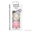 BIBS DE LUX 2-PACK IVORY & BABY PINK Smoczek uspokajający silikonowy ONE SIZE