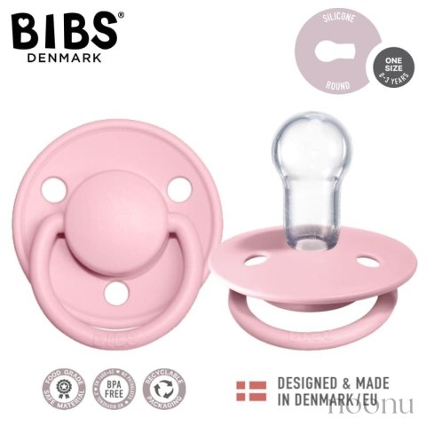 BIBS DE LUX BABY PINK Smoczek uspokajający silikonowy ONE SIZE