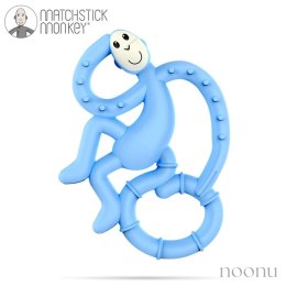 Matchstick Monkey Mini gryzak silikonowy sensoryczny ze szczoteczką Light Blue