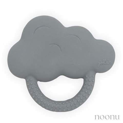 Jollein gryzak dla niemowlaka kauczuk naturalny Chmurka Cloud STORM GREY