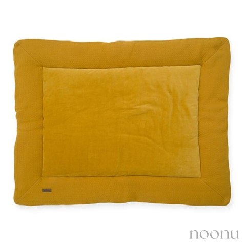 Jollein mata niemowlęca dwustronna do zabawy 100x80 cm BRICK VELVET Mustard