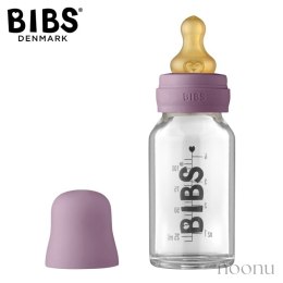 BIBS BABY GLASS BOTTLE MAUVE Antykolkowa Butelka Szklana dla Noworodków 110 ml