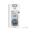 BIBS COLOUR SYMMETRICAL 2-PACK BABY BLUE & PETROL M Smoczek Symetryczny kauczuk Hevea