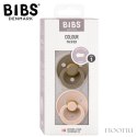 BIBS COLOUR 2-PACK BLUSH & DARK OAK S Smoczek Uspokajający kauczuk Hevea