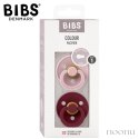 BIBS COLOUR 2-PACK PINK PLUM & ELDERBERRY S Smoczek Uspokajający kauczuk Hevea