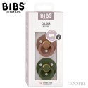 BIBS COLOUR 2-PACK WOODCHUCK & GREEN HUNTER S Smoczek uspokajający kauczuk Hevea