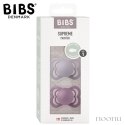 BIBS SUPREME 2-PACK FOSSIL GREY & MAUVE S Smoczek symetryczny kauczuk Hevea