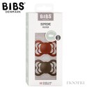 BIBS SUPREME 2-PACK RUST & MOCHA M Smoczek symetryczny kauczuk Hevea