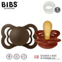 BIBS SUPREME 2-PACK RUST & MOCHA S Smoczek symetryczny kauczuk Hevea