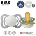 BIBS SUPREME 2-PACK SAGE NIGHT & CLOUD NIGHT S Smoczek symetryczny kauczuk Hevea