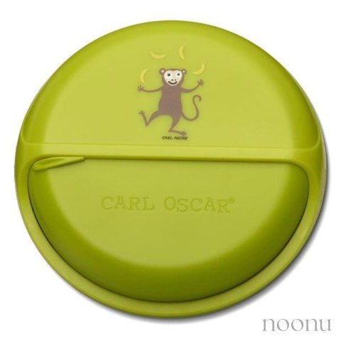 Carl Oscar BIG SnackDISC™ 5 komorowy obrotowy pojemnik na przekąski Lime - Monkey