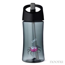 Carl Oscar Transparentny bidon ze słomką 350 ml Grey - Spider