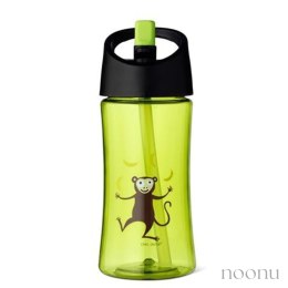 Carl Oscar Transparentny bidon ze słomką 350 ml Lime - Monkey