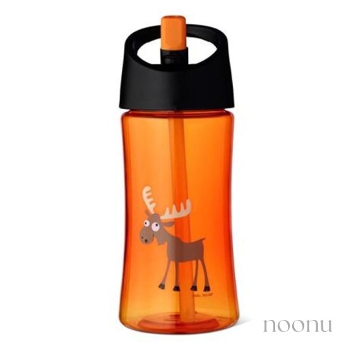 Carl Oscar Transparentny bidon ze słomką 350 ml Orange - Moose